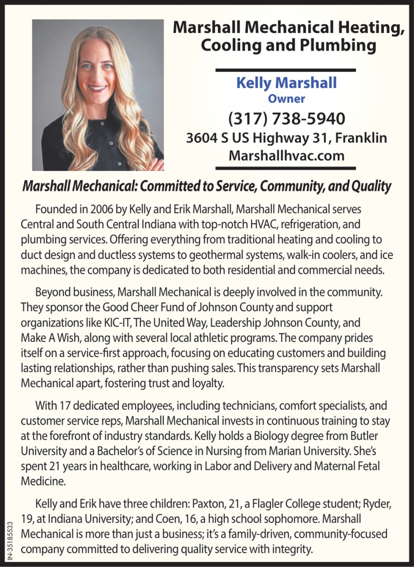 Marshall Mechanical Heating, Cooling and Plumbing