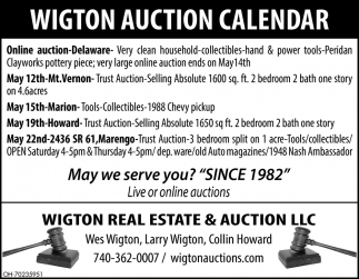 Auction Calendar