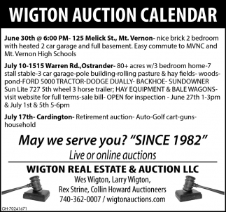 Wages Auction Calendar