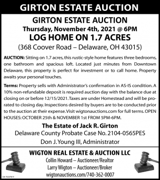 Girton Estate Auction