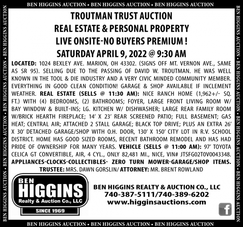 Troutman Trust Auction
