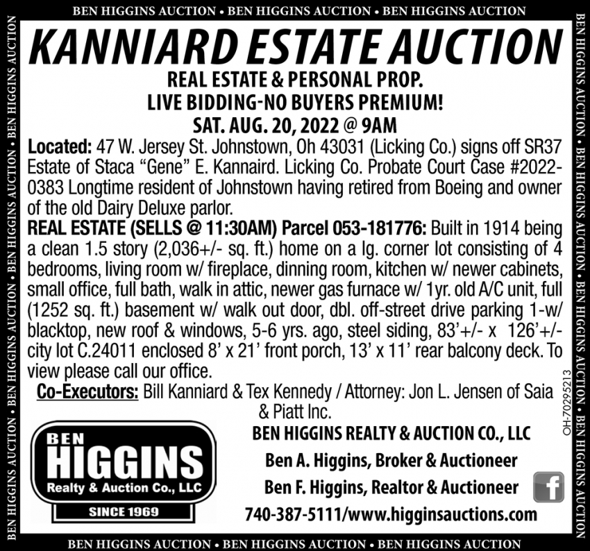 Kanniard Estate Auction