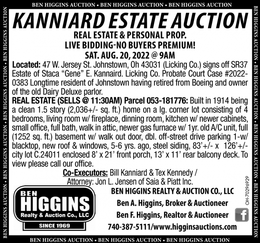 Kanniard Estate Auction