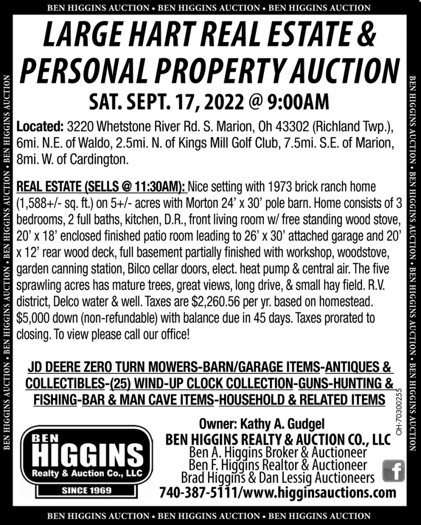 Large Heart Real estate & Personal Property Auction