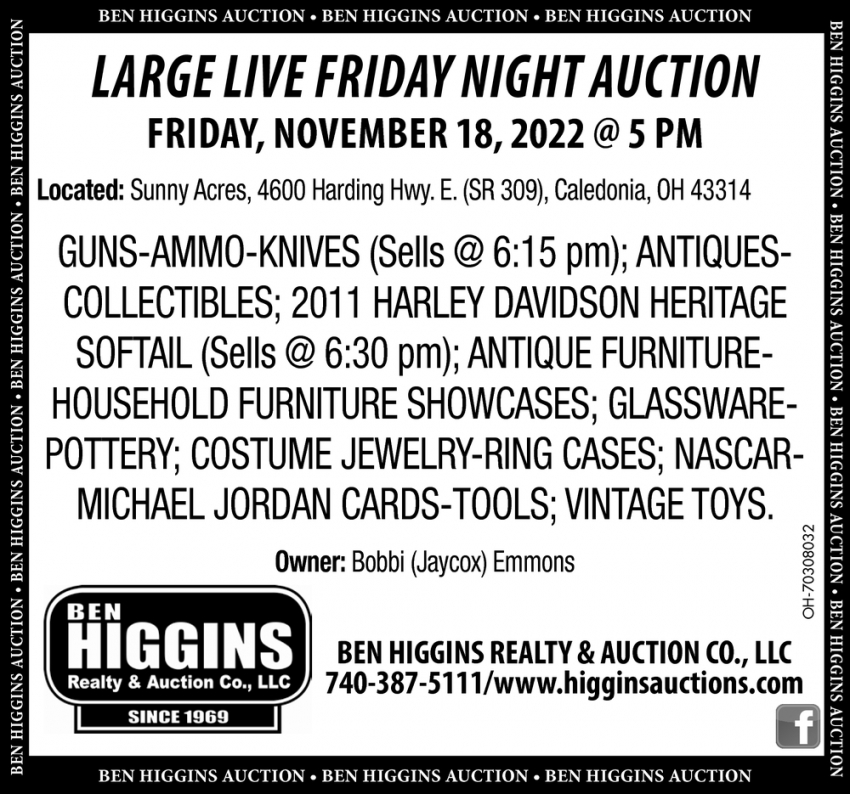 Large Live Friday Night Auction