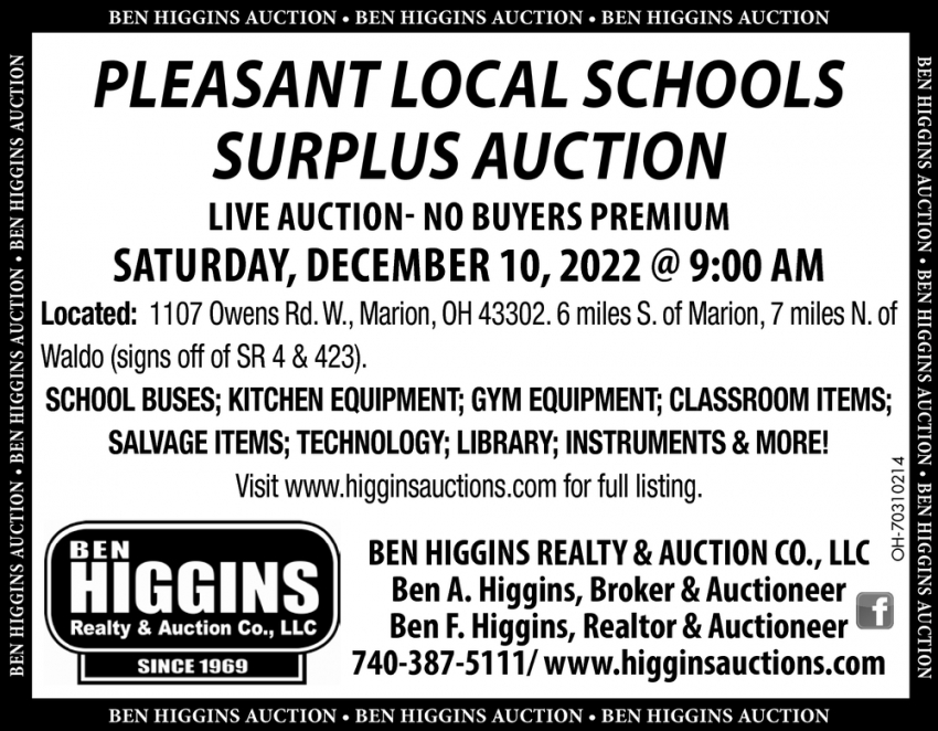 Pleasant Local Schools Surplus Auction