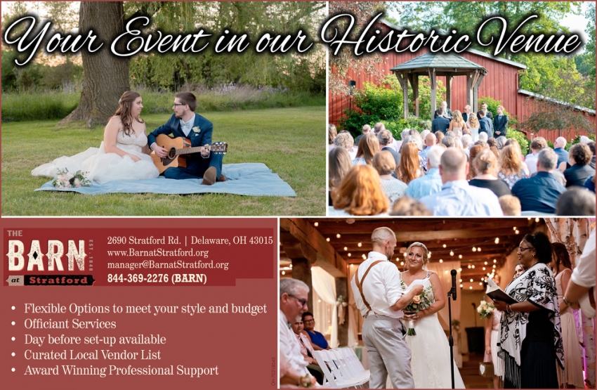 Your Event In Our Historic Venue