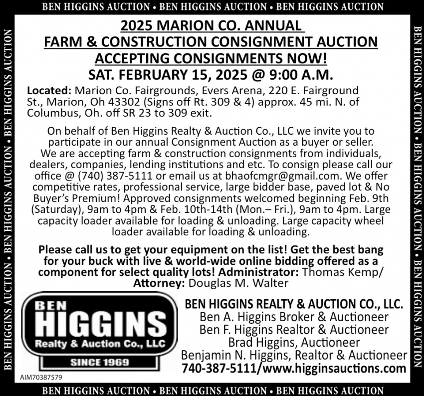 Ben Higgins Realty & Auction Co., LLC