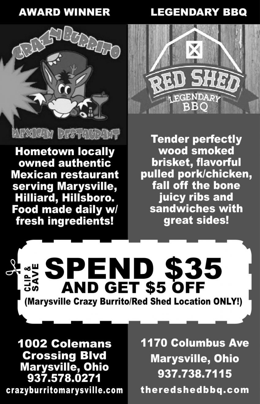 Crazy Burrito / Red Shed Legendary BBQ