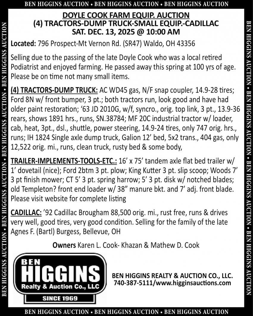 Ben Higgins Realty & Auction Co., LLC