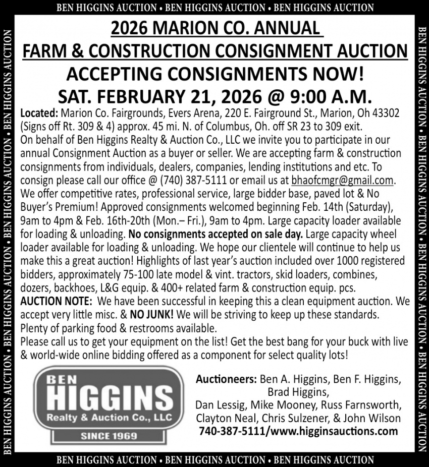 Ben Higgins Realty & Auction Co., LLC