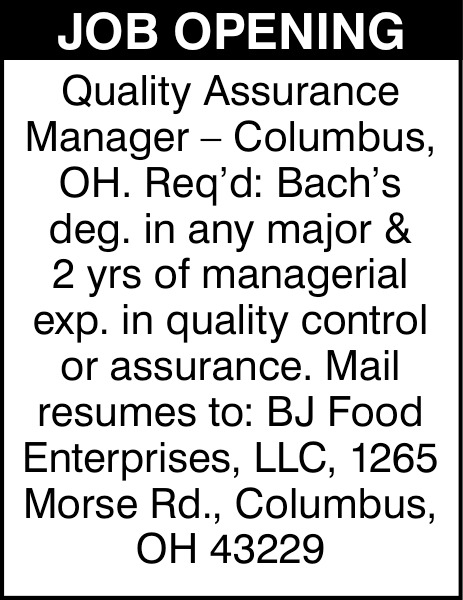 BJ Food Enterprises, LLC