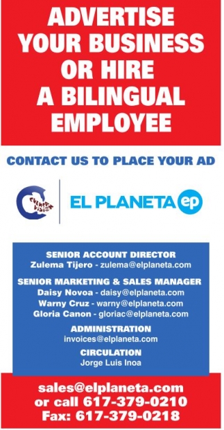 Advertise Your Business Or Hire a Bilingual Employee