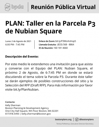 PLAN: Taller en la Parcela P3 de Nubia Square