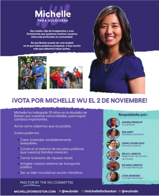 Vota Por Michelle Wu El 2 De Noviembre