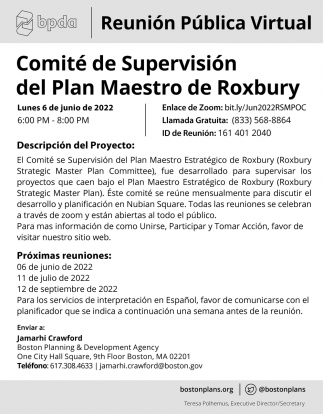 Comité de Supervisión del Plan Maestro de Roxbury