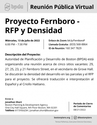 Proyecto Fernboro- RFP y Densidad