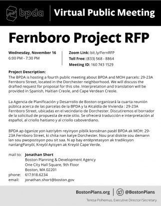 Fernboro Project RFP