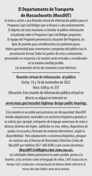 Reunión Virtual de Información al Público