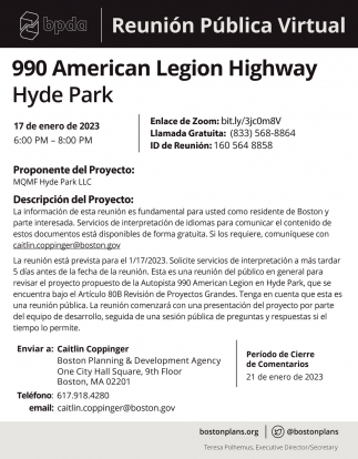 990 American Legion Highay Hyde Park