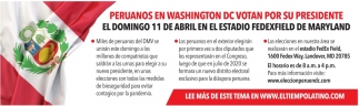 Peruanos En Washington DC Votan Por Su Presidente