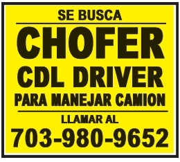 Chofer CDL Driver