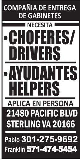 Choferes/Drivers, Ayudantes Helpers