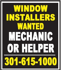 Window Installer Wanted