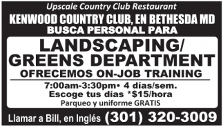 Landscaping/Greens Department