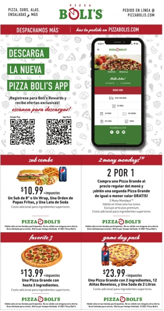 Descarga La Nueva Pizza Boli's App