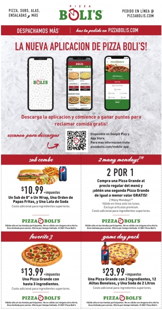 La Nueva Aplicación De Pizza Boli's