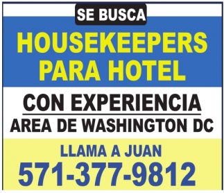 Housekeepers Para Hotel