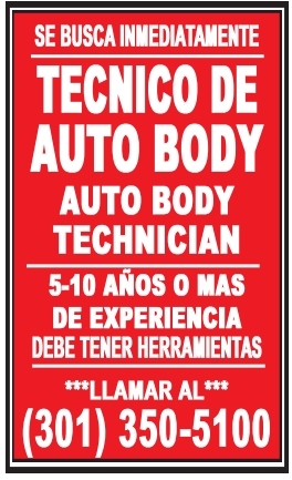 Tecnico De Auto Body