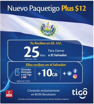 Nuevo Paquetigo Plus $12