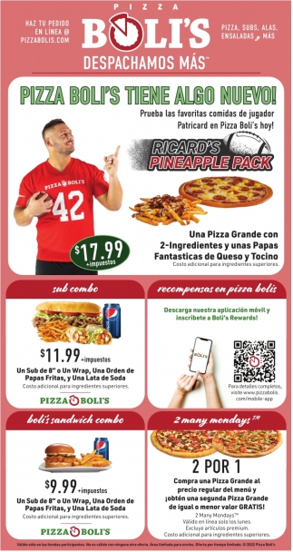 Pizza Boli's Tiene Algo Nuevo!