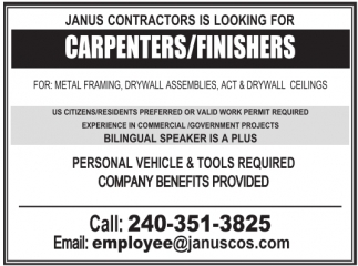 Carpenters/Finishers