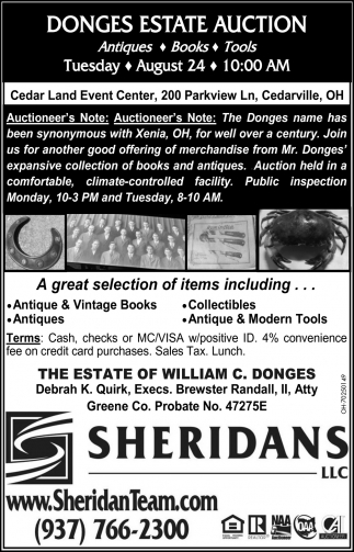 Donges Estate Auction