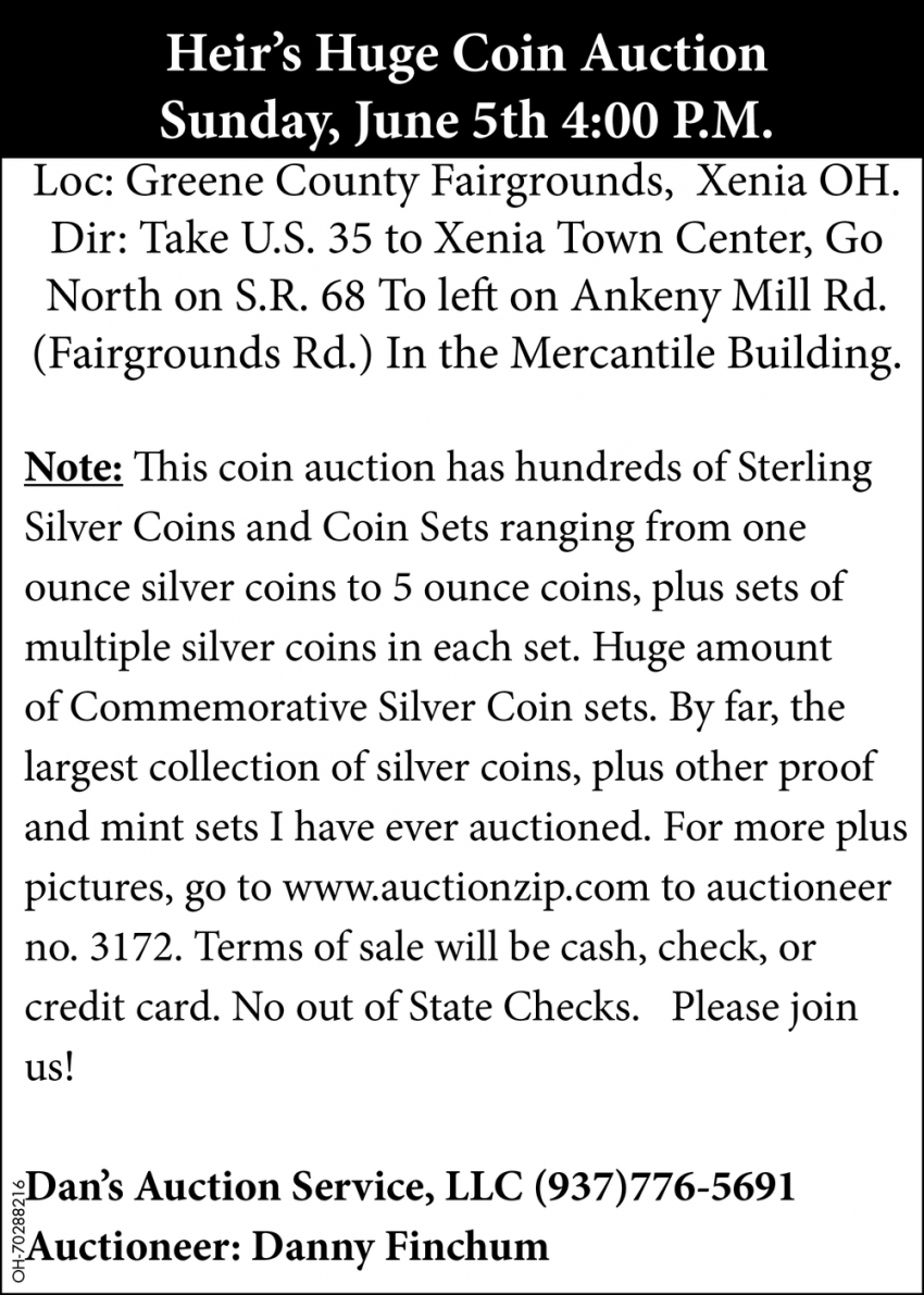 Heir's Huge Coin Auction