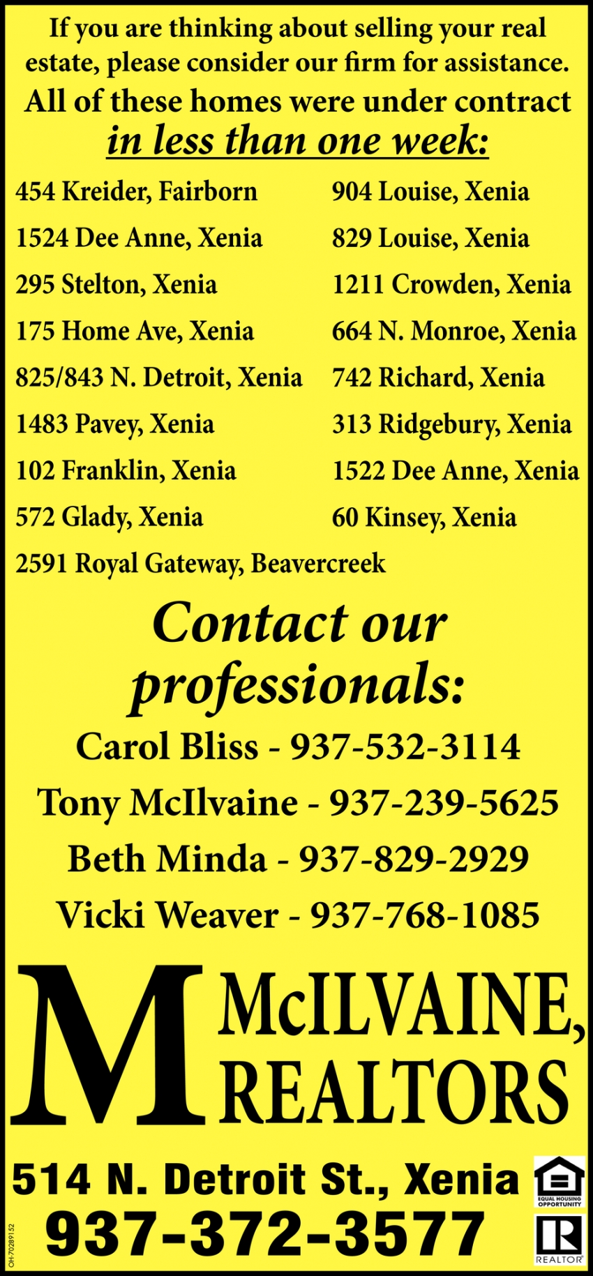 Contact Our Professionals
