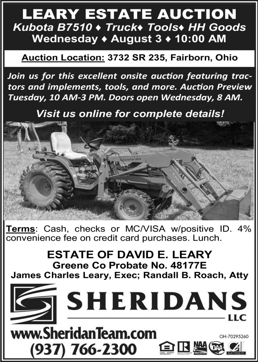 Leary Estate Auction