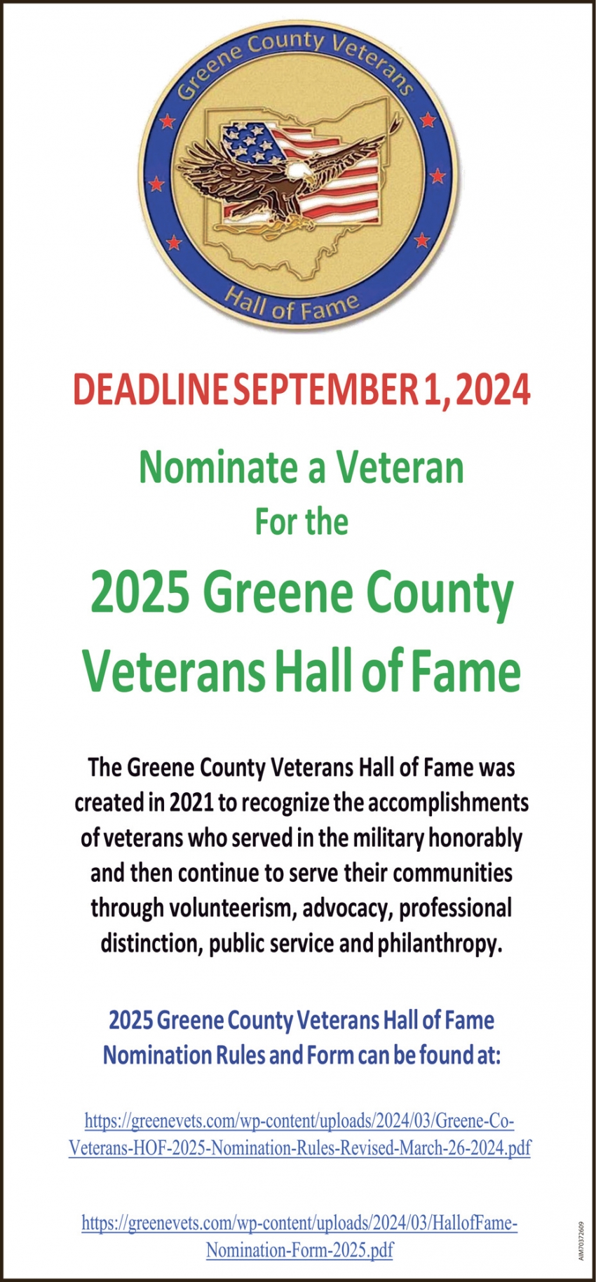Greene County Veterans Hall Of Fame