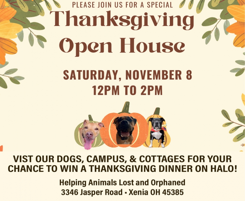 Thanksgiving Open House (November 8, 2025)