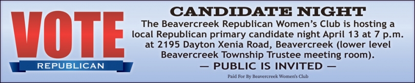 Republican Primary Candidate Night (April 13, 2026)