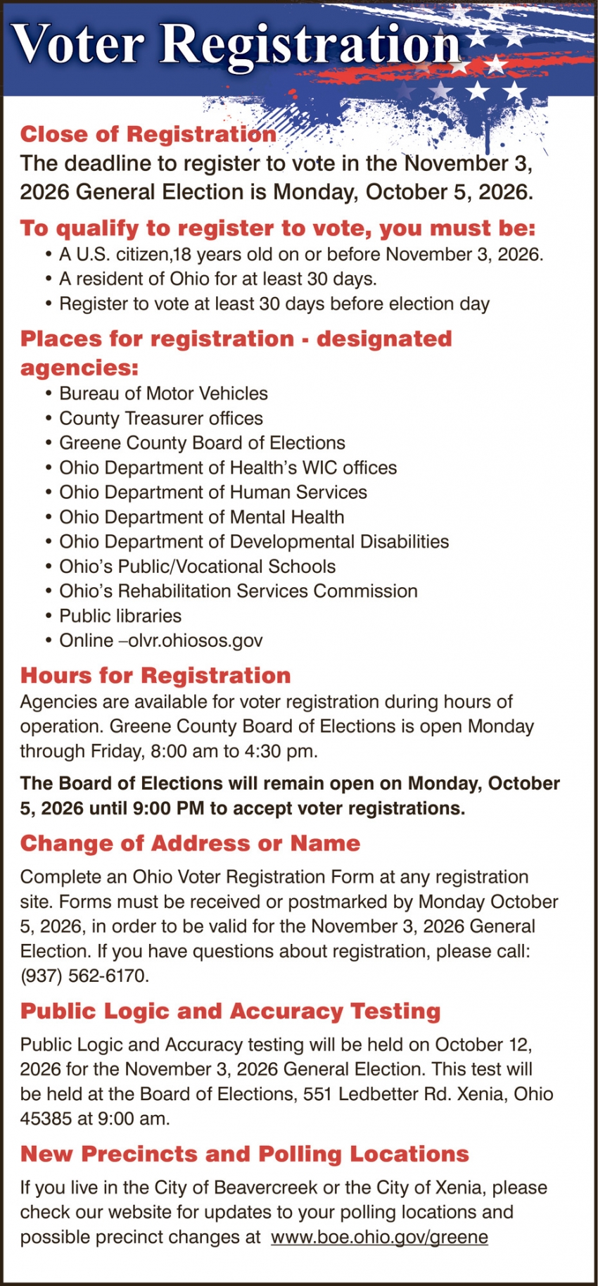 Greene County Board of Elections