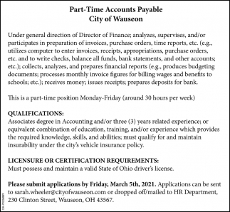 Part-Time Accounts Payable
