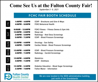Come See Us At The Fulton County Fair!
