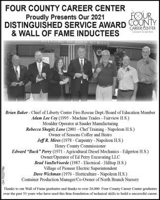 2021 Distinguished Service Award & Wall Of Fame Inductees