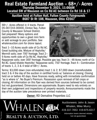 Real Estate Farmland Auction
