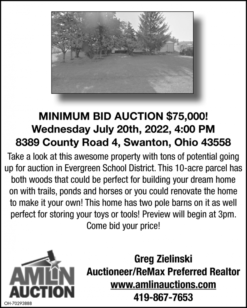 Minimum Bid Auction $75,000!
