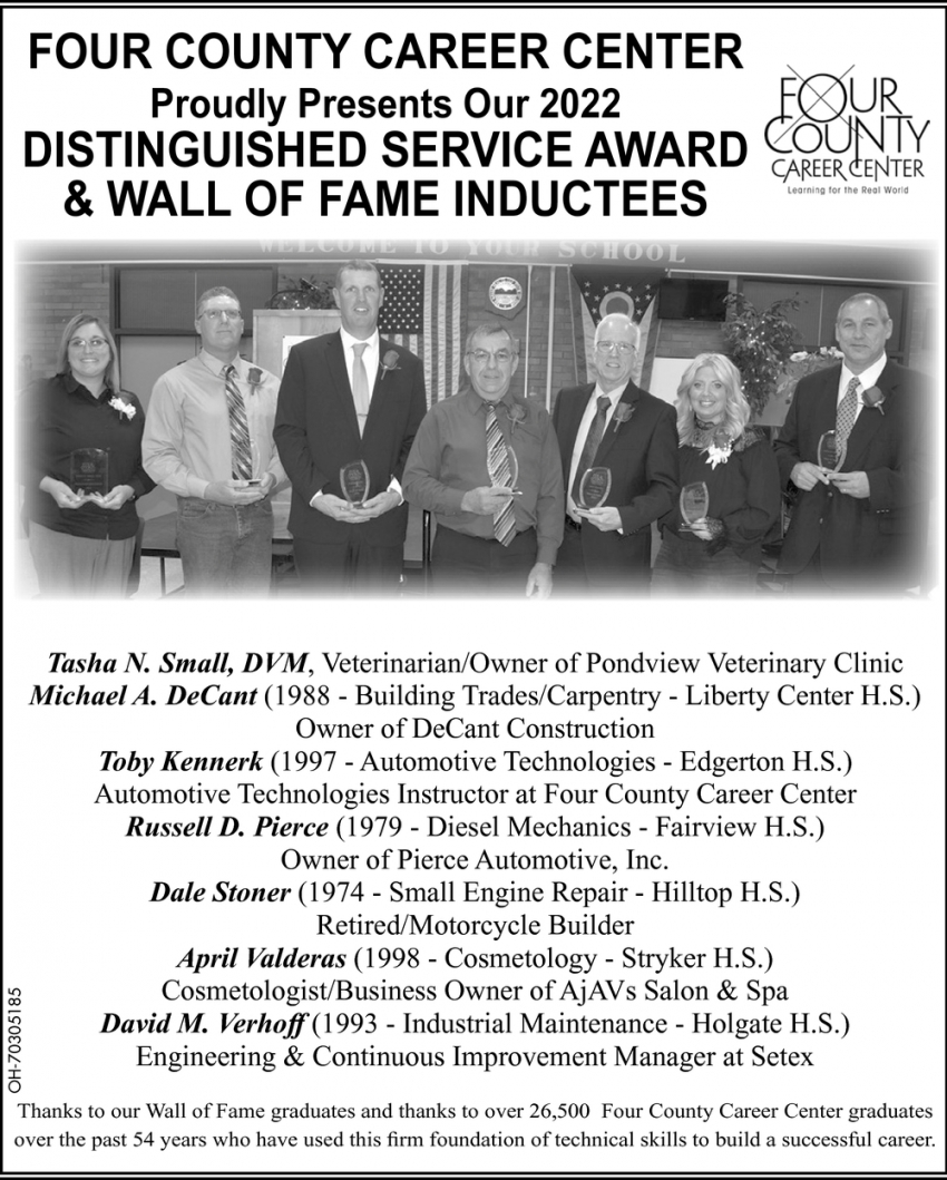 Distinguished Service Award & Wall of Fame Inductees